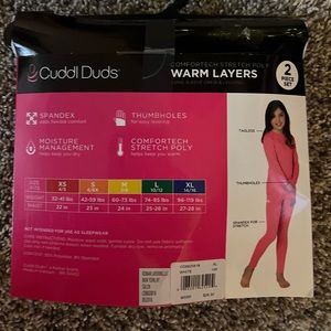 Cuddle duds 2 piece under layers